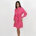 Pink Belted Shirt Dress