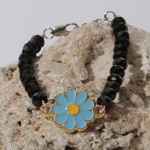 Blue Daisy Bracelets, Flower Bracelet, Daisy Bracelet, Daily Wear Bracelets