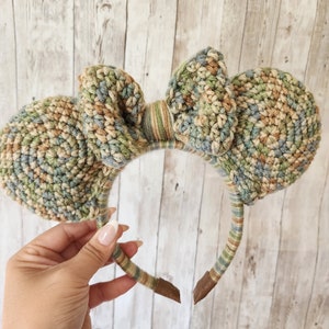 Crochet Ears, Aspen, Fall Minnie ears,crochet mickey ears, crochet minnie ears, Mouse ears