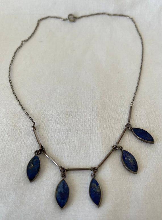 Silver and Lapis lazuli necklace from the 30’s. - image 3