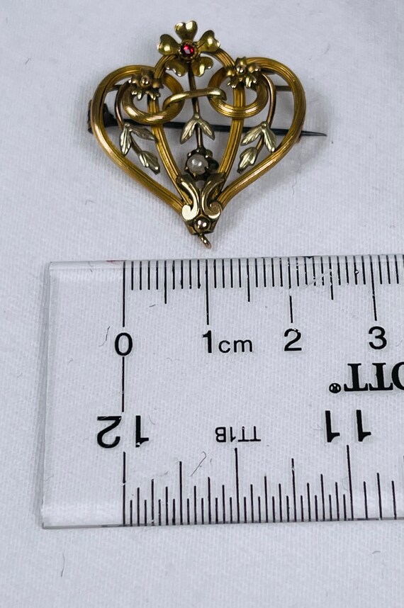 Heart shaped brooches from 1890 - image 4