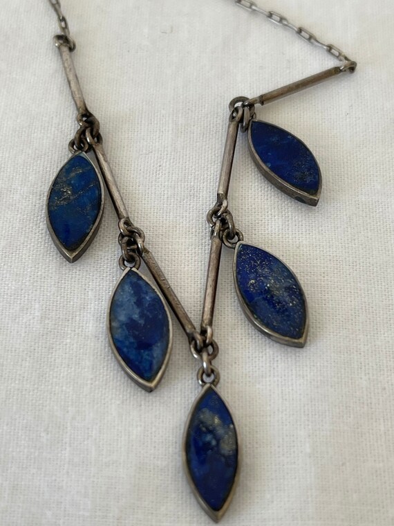 Silver and Lapis lazuli necklace from the 30’s. - image 2