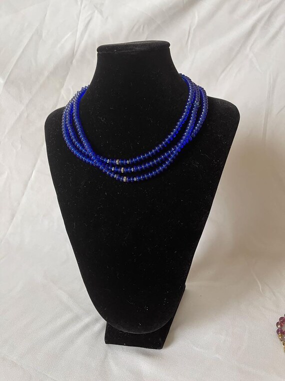 Blue crystal necklace. - image 1