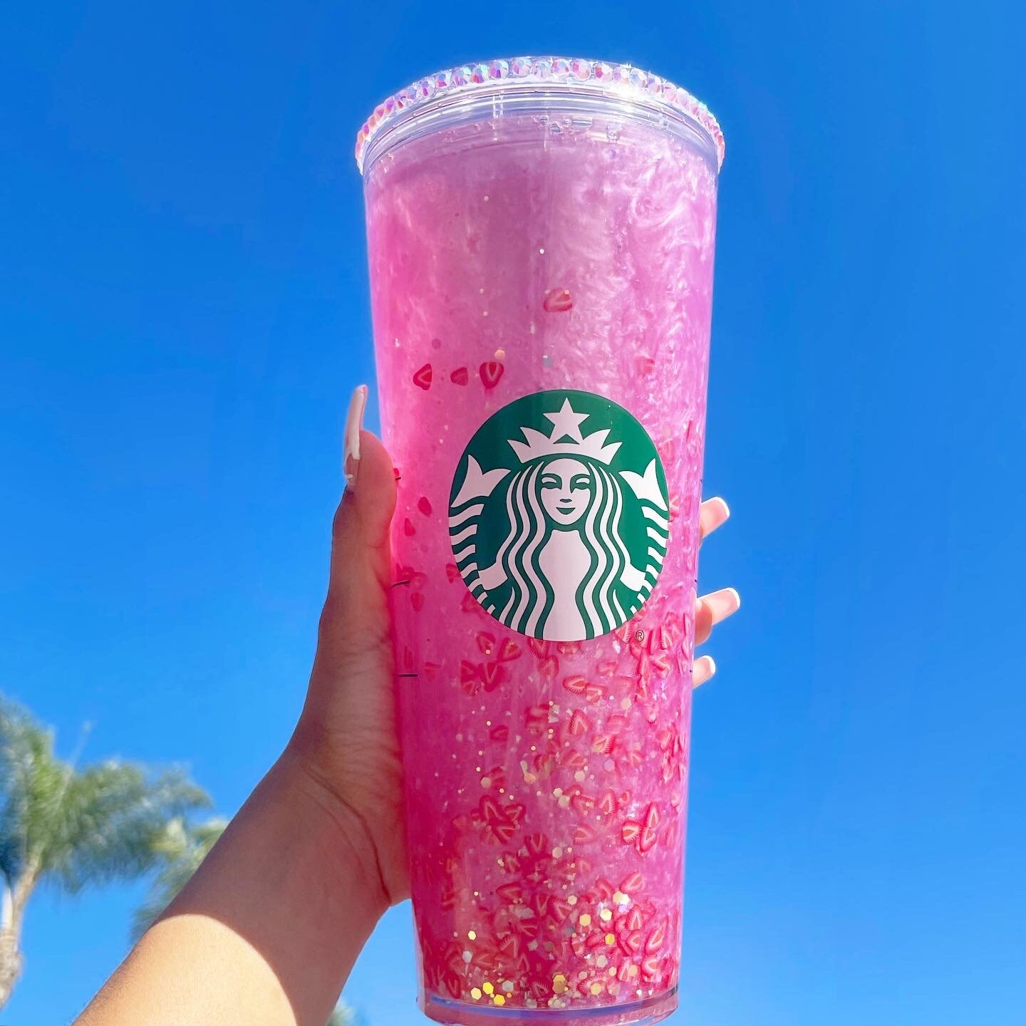 Pink Drink Starbucks Tumbler Etsy UK