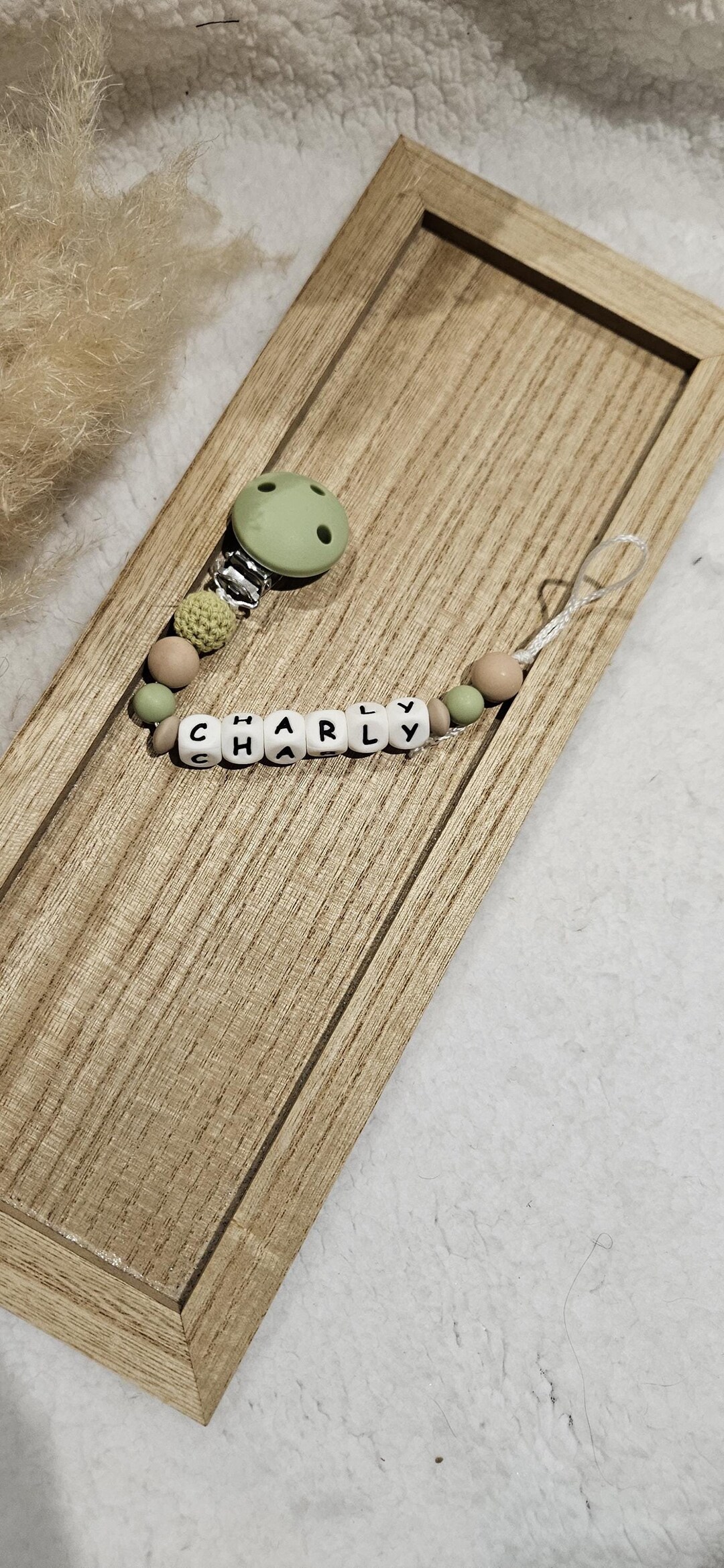 Personalized Pacifier Clip, Pacifier Clip With Name, Green Pacifier ...
