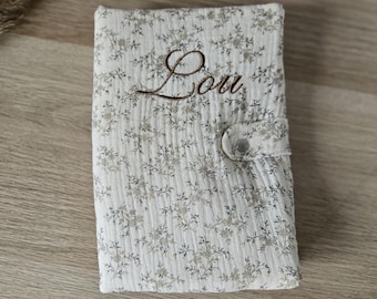 Protège carnet santé personnalisé, protège carnet de santé double gaze