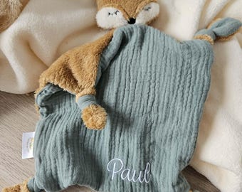 Doudou Renard. Doudou lange, doudou personnalisé Fait Main – Doudou Bébé Mixte