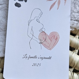 Pregnancy announcement card, pregnancy announcement