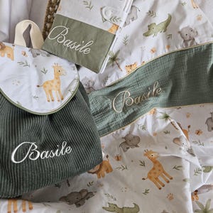 kit naissance bébé, couverture personnalisée, sac a dos maternelle. Sacpersonnalisée