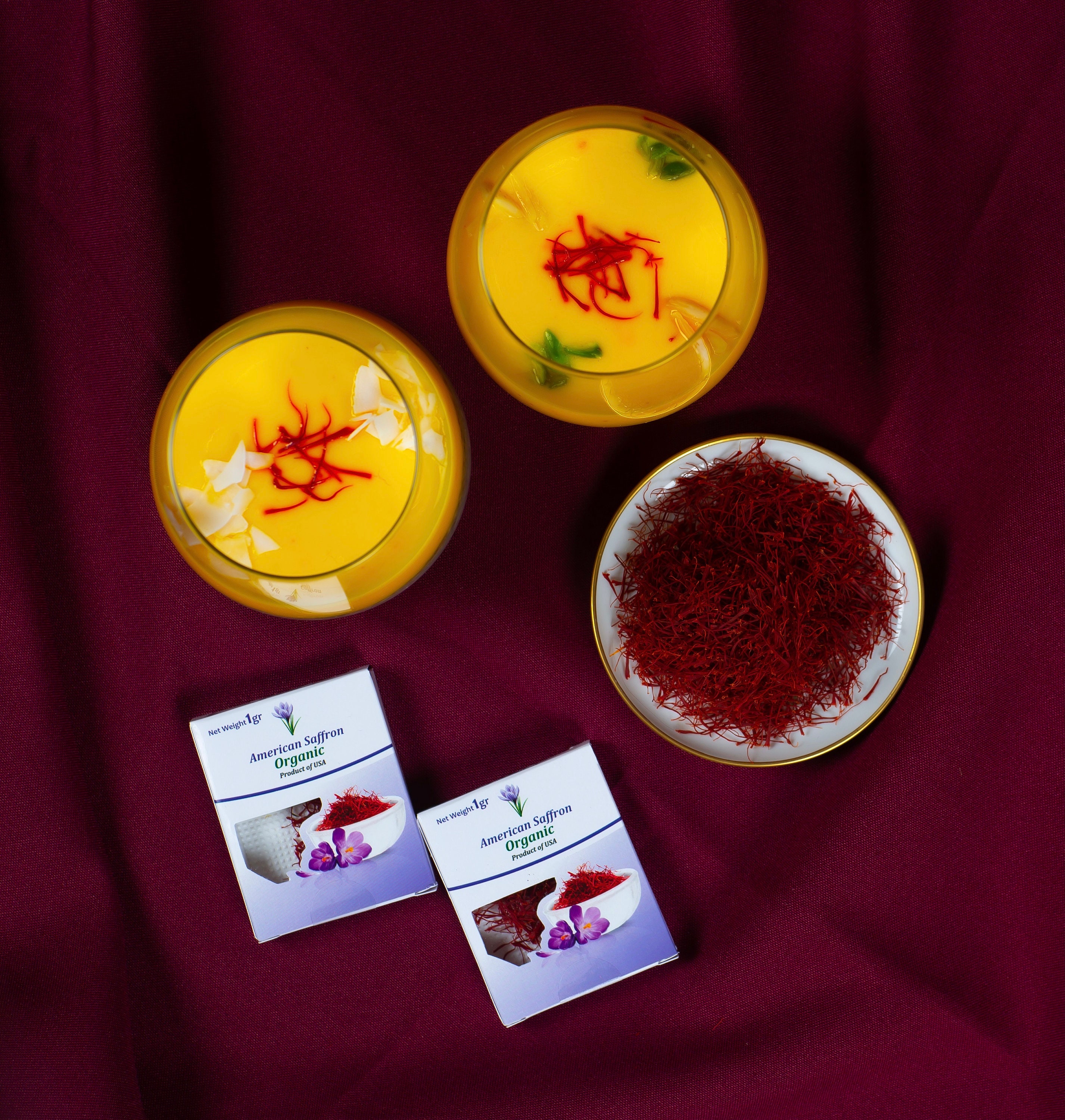 American Saffron , Pure Premium Organic Saffron Threads, 1 Gram