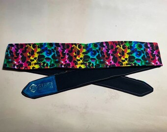 Rainbow Cheetah Pride Print Headband.