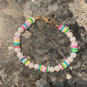 Colorful pearl bracelet