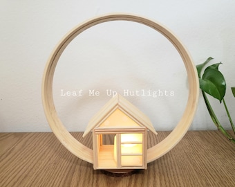 Bamboo Tealight Candle Holder, Asian-Style Tabletop Home Decor, Handmade House Warming Gift, Nipa Hut Candle Holder, Bahay Kubo Decor
