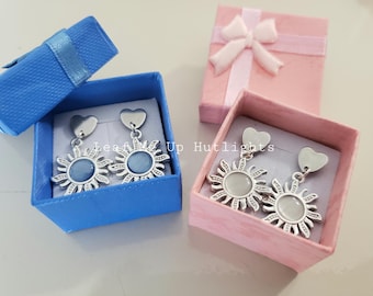 Pendientes de sol filipinos, joyería filipina hipoalergénica