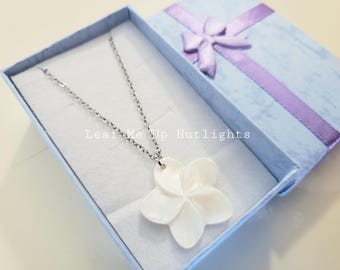 Collar de flores de sampaguita, joyería de conchas de jazmín árabe para mujer