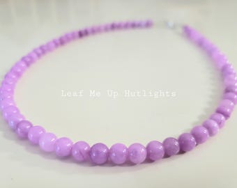 Collar de cuentas de amatista, accesorios minimalistas para mujer