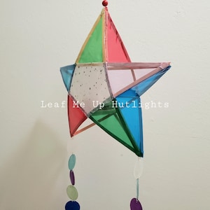 Colorful Filipino Christmas Parol, Philippine Star Lantern, Simple Philippine Parol With Round Shells (Please Read Details)