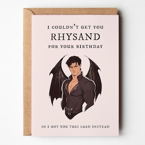 ACOTAR Rhysand Birthday Card | Romantasy Greeting Card for Book Lovers | SJM Bookish Gift for Readers (Digital Download)
