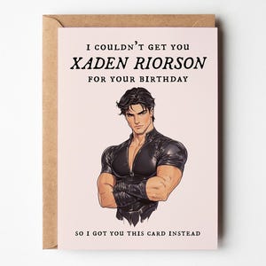 Xaden Riorson verjaardagskaart afdrukbaar, cadeau vierde vleugel, grappige Romantasy-kaart, Basgiath War College, digitale download Dragon Rider