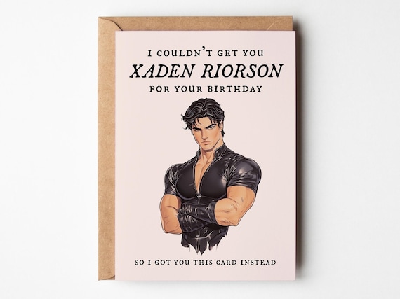 Xaden Riorson Birthday Card Printable, Fourth Wing Gift, Funny Romantasy Card, Basgiath War College, Dragon Rider Digital Download