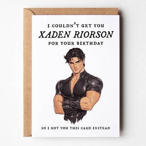 Xaden Riorson Birthday Card Printable, Fourth Wing Gift, Funny Romantasy Card, Basgiath War College, Dragon Rider Digital Download image 3