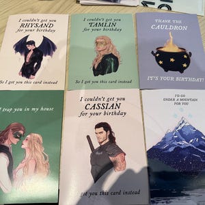 ACOTAR Cassian Printable Birthday Card | Bat Boys Digital Download | Romantasy Night Court Present | Book Boyfriend Gift | Funny Merch image 7