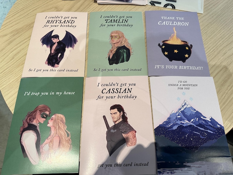 ACOTAR Cassian Printable Birthday Card | Bat Boys Digital Download | Romantasy Night Court Present | Book Boyfriend Gift | Funny Merch image 7