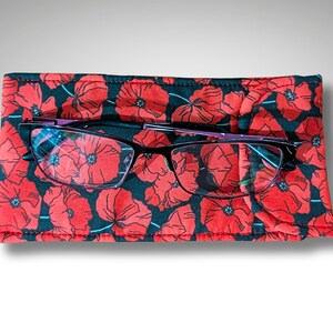 Estuche para gafas, funda blanda, Amapola, estuche para gafas acolchado suave, estuche para lápices, Amapolas imagen 8