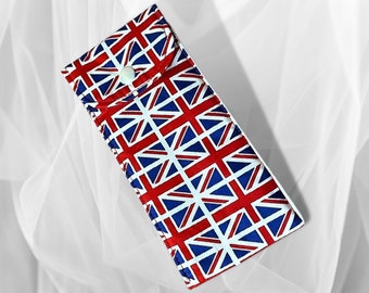 Estuche para gafas, estuche para gafas de sol, estuche acolchado suave para gafas, funda suave, Union Jack, coronación de reyes, regalo para el día del padre