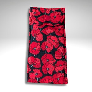 Estuche para gafas, funda blanda, Amapola, estuche para gafas acolchado suave, estuche para lápices, Amapolas imagen 3
