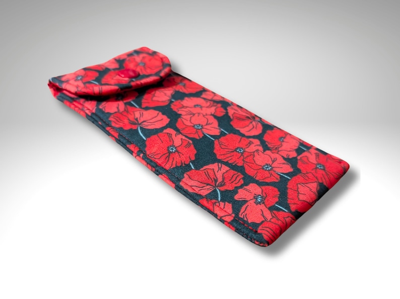 Estuche para gafas, funda blanda, Amapola, estuche para gafas acolchado suave, estuche para lápices, Amapolas imagen 6