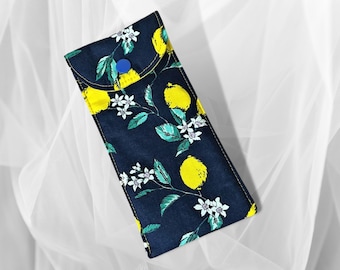 Glasses case, sunglasses case, soft pouch, soft padded glasses case, Lemons, mothers day gift, pencil case
