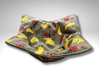 bowl cozy, banana bowl cosy, housewarming gift, bowl holder, bowl hug, pasta bowl cozy, ice cream cozy