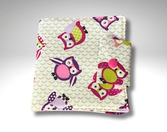Sanitary pad holder, feminine care, school accessory, panty liner holder, pouch, sanitary ware, owls, gifts for her,