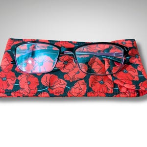 Estuche para gafas, funda blanda, Amapola, estuche para gafas acolchado suave, estuche para lápices, Amapolas imagen 5