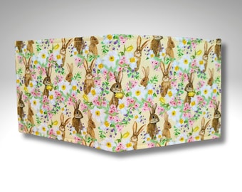 Blue badge holder, parking wallet, Parking permit holder, Blue badge cover, Spring flowers, Hares
