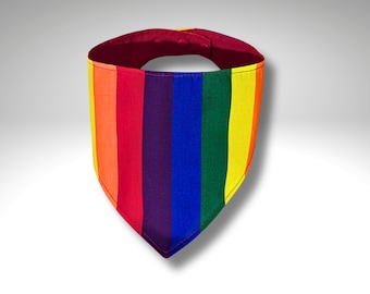 Rainbow Pet Bandanas, dog cat small animal clothing accessories, LGBTQ