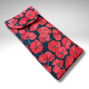 Estuche para gafas, funda blanda, Amapola, estuche para gafas acolchado suave, estuche para lápices, Amapolas imagen 1