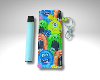 Vape case, vape pen case, vape holder, vape sleeve, keyring, mini vape case, ecig case, christmas gift, monsters