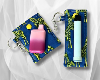 Vape case, vape pen case, vape holder, vape sleeve, keyring, mini vape case, ecig case, Giraffes, christmas gift