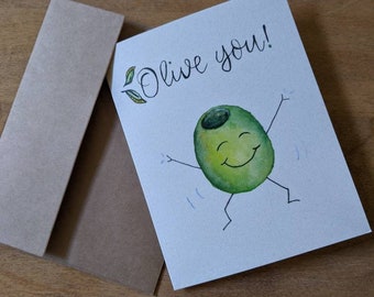 Olive You! - love greeting cards