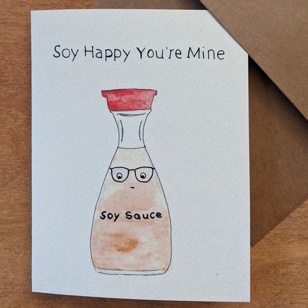 Soy happy you're mine!- greeting card