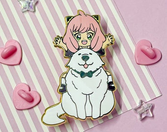 LAST CHANCE!! Telepath Girl and Dog Undercover Family Enamel Pin