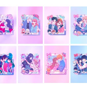 Anime Couple Social Media Postcard