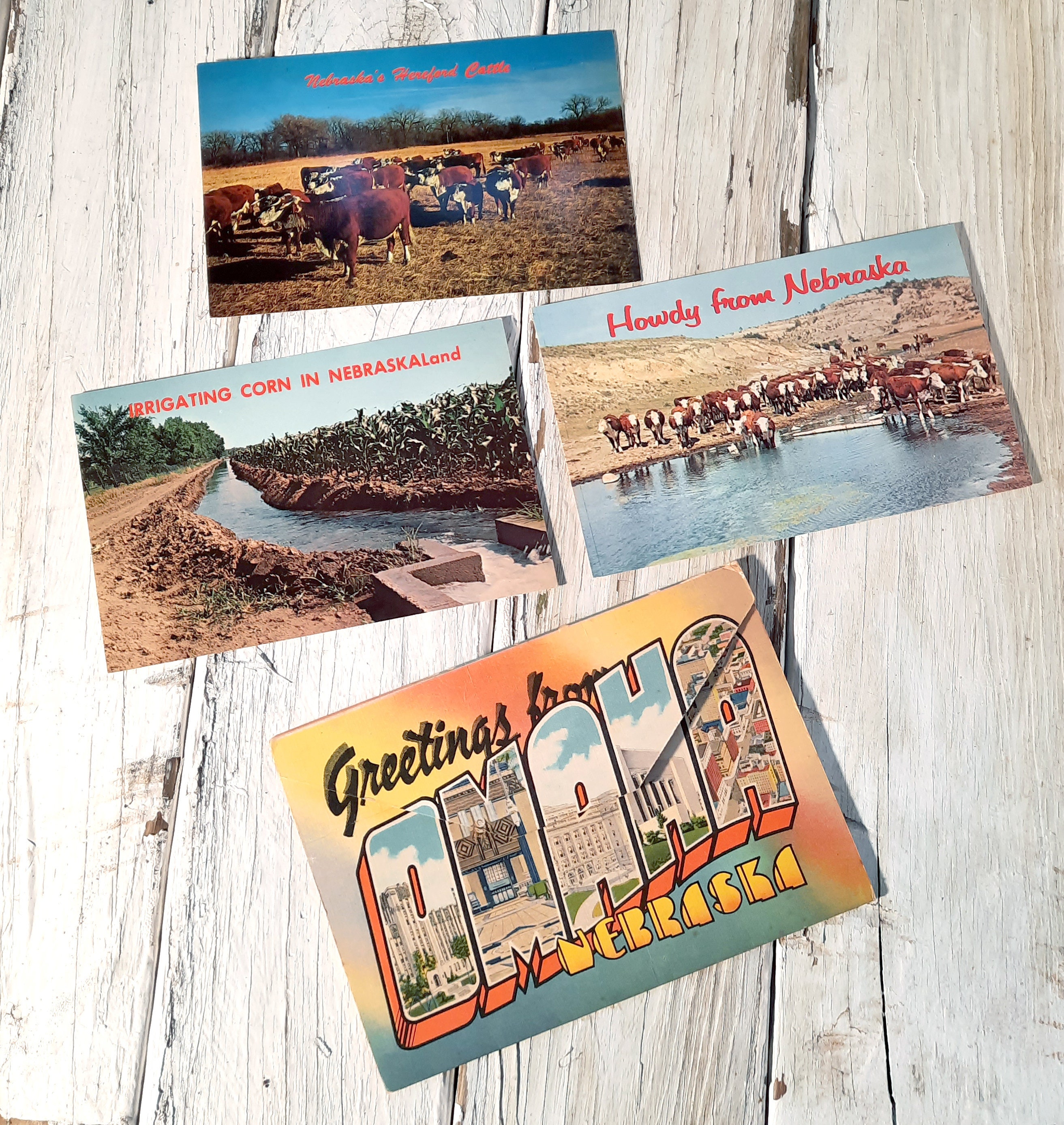 Lot of 4 Vintage Travel Postcards From Nebraska 1960's Etsy UK