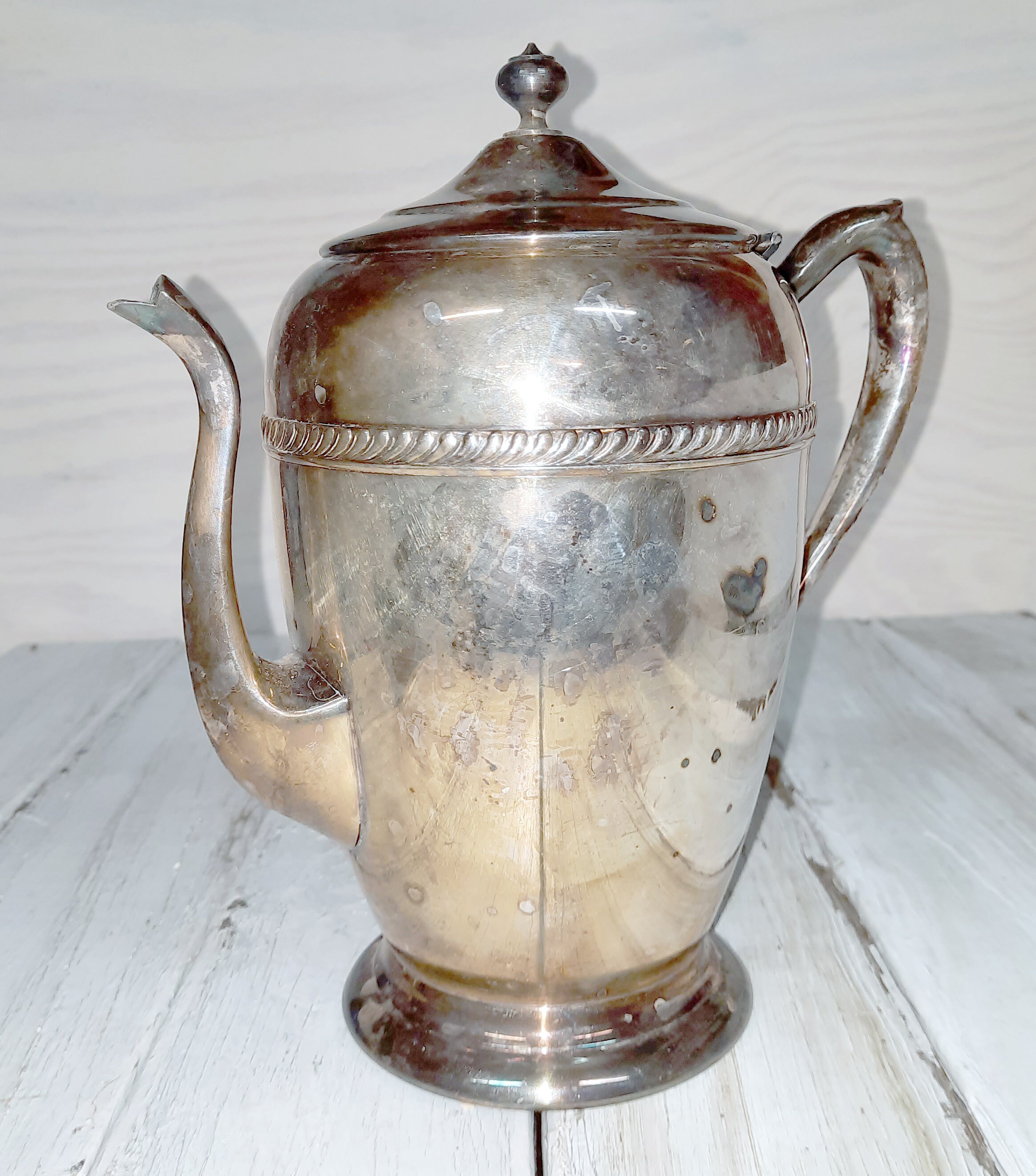 F. B. Rogers Tea or Coffee Serving Pot 2310 Silver on Copper Etsy UK