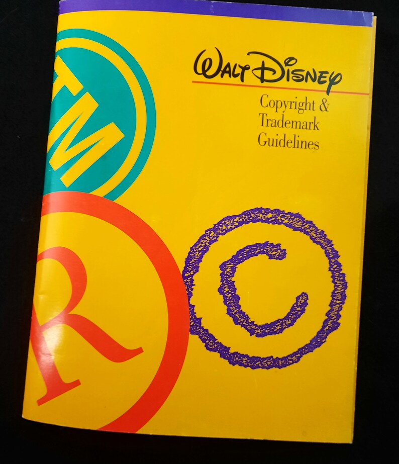 Disney Copyright and Trademark Manual Etsy