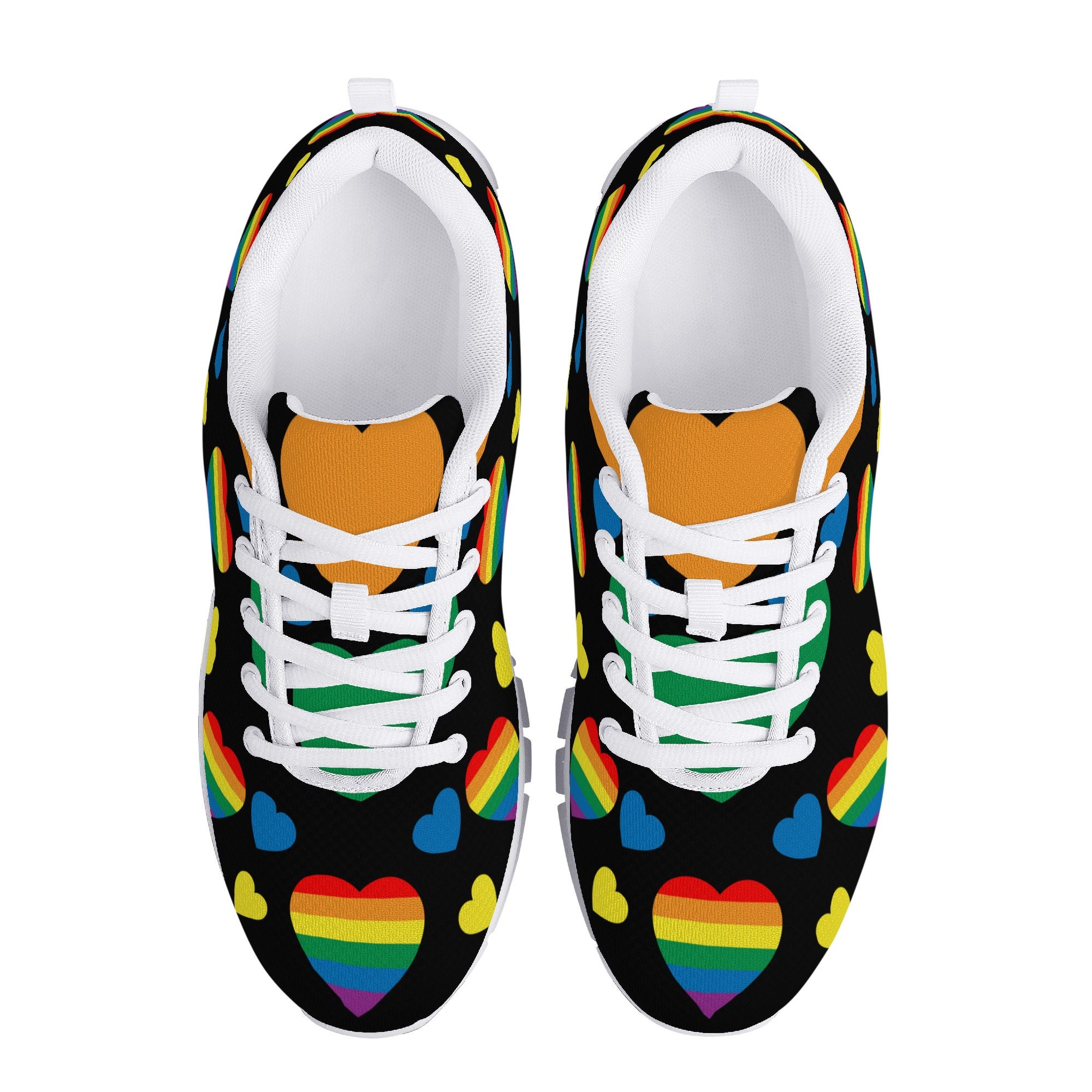 Rainbow Heart Sneakers Wear Your Pride LGBT Inspired Etsy