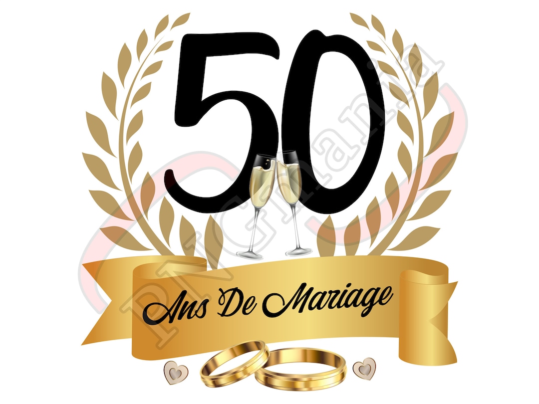 Page De Garde 50 Ans 50 Ans De Mariage PNG Jpg Pdf 50 Golden Years PNG French - Etsy