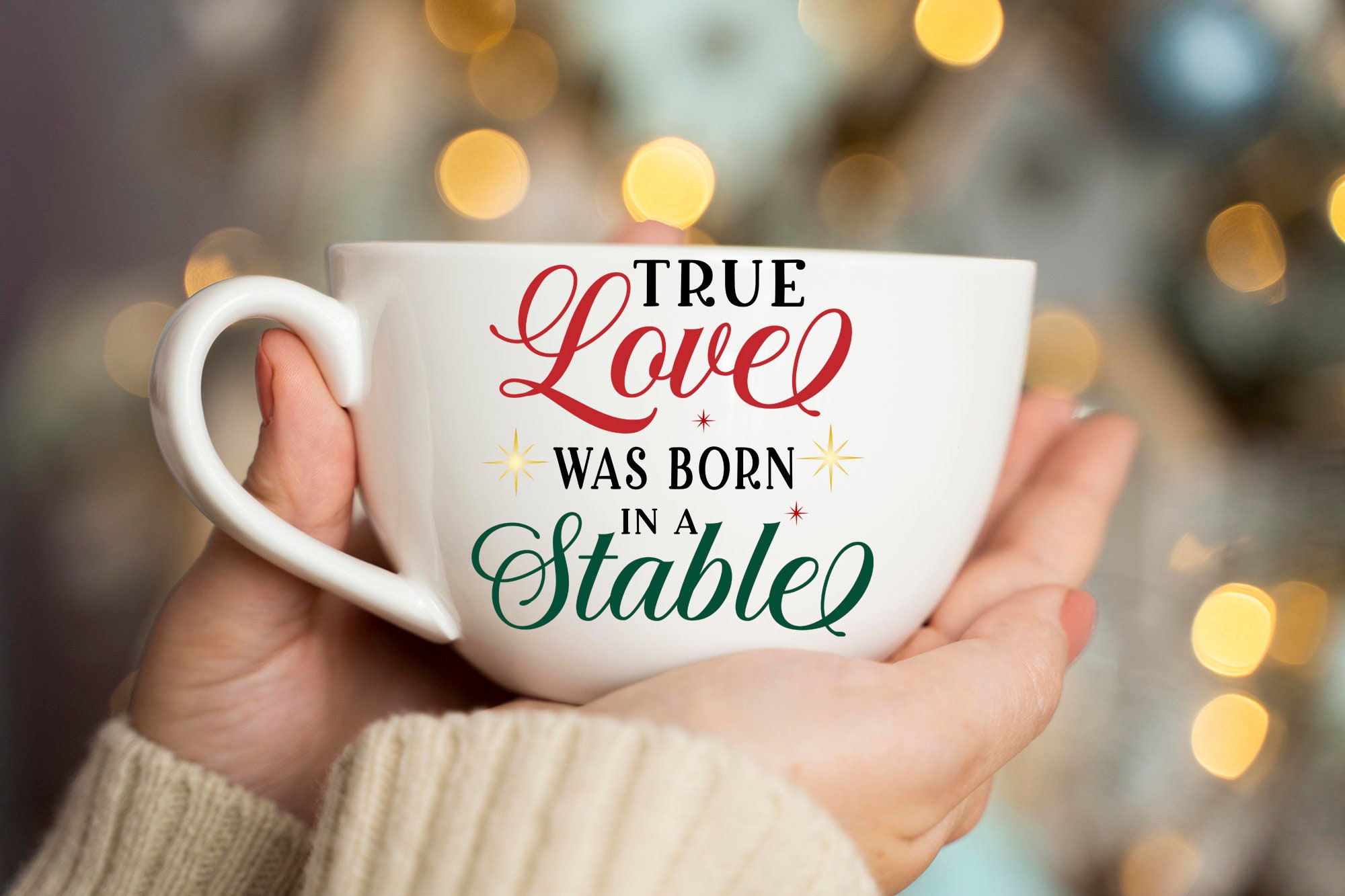 True Love Was Born in a Stable SVG PNG Jpg Pdf Christmas - Etsy